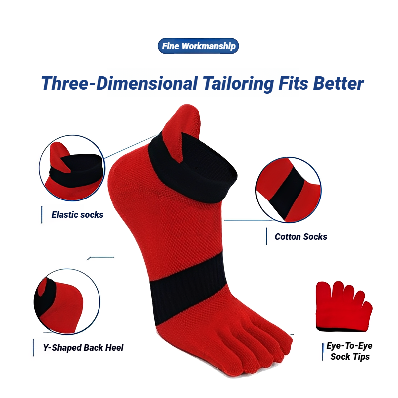 1 Pair Men Toe Sport Socks Sha - Socks Ankle Men 评论和价格
