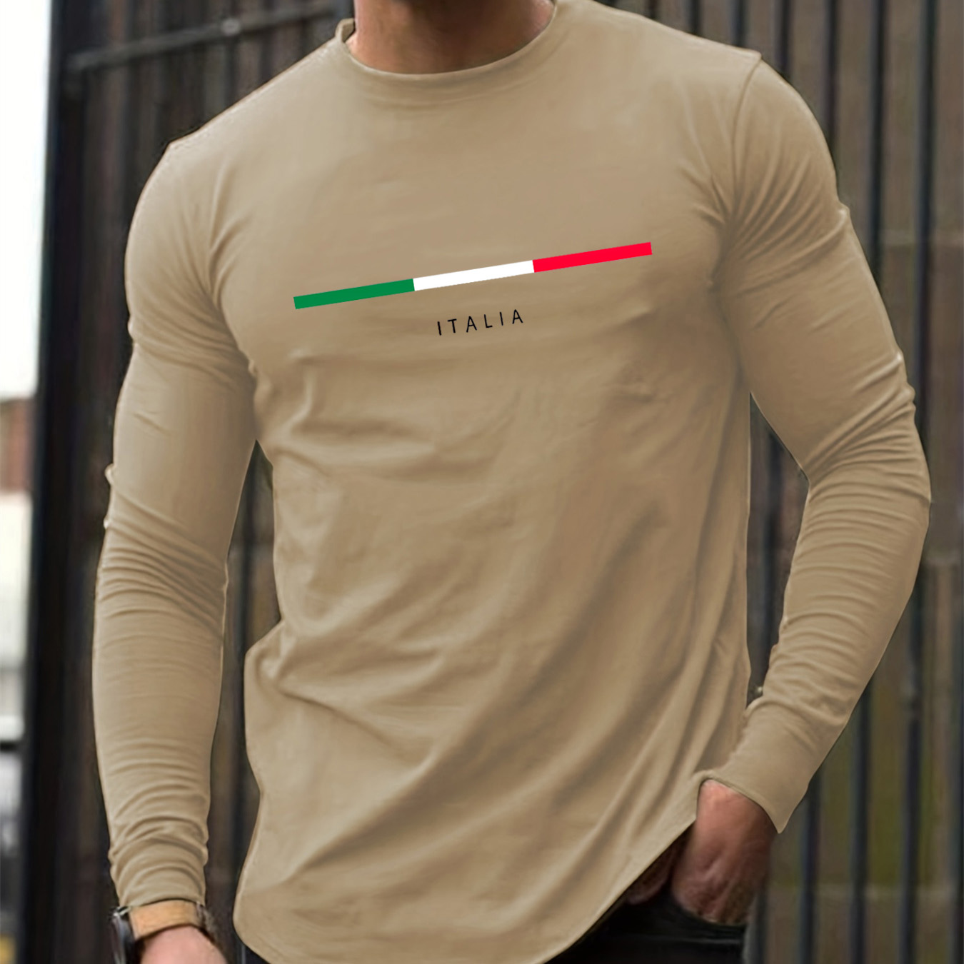 100% Pure Cotton Men's Long Sl - Mens Fashion Summer 评论和价格