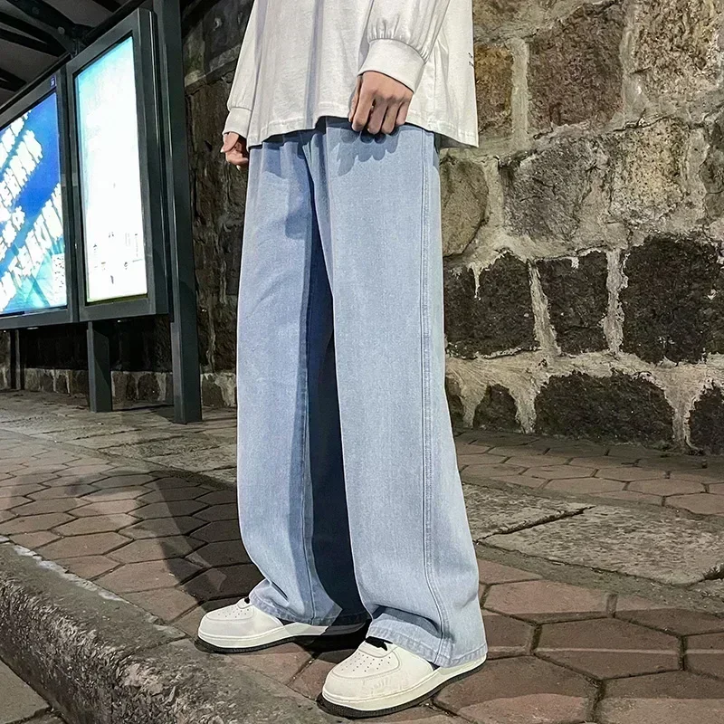 Korean Style Streetwear New Fa - Men'S Fashion Grey Jeans 评论和价格