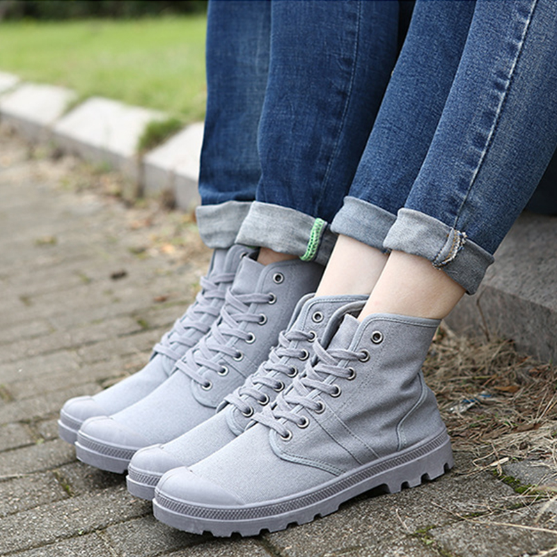 Men Boots New Casual Canvas Sh - Mens Fashion Trainers 评论和价格
