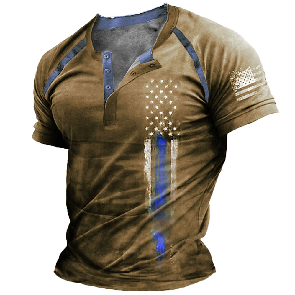 Funny 3D American Flag Print M - Mens Fashion Clothes 评论和价格