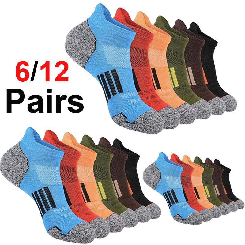 6/12 Pairs Men Vibrant Multico - Socks Ankle Men 评论和价格