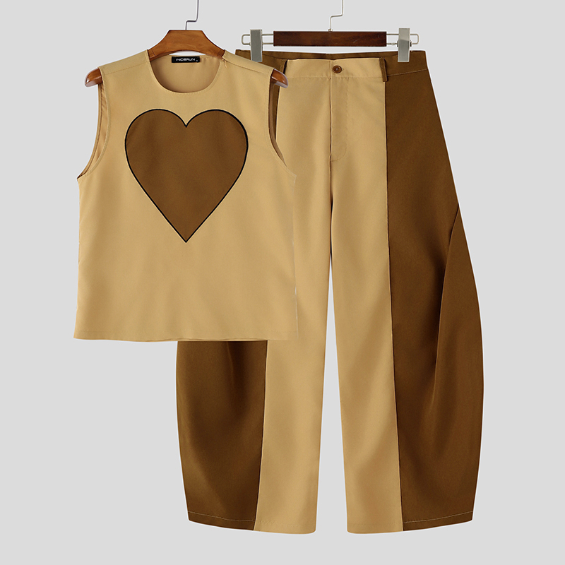 INCERUN Men's Sets Patchwork C - Mens Fashion Summer 评论和价格