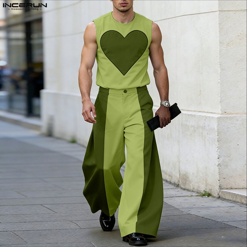 INCERUN Men's Sets Patchwork C - Mens Fashion Summer 评论和价格
