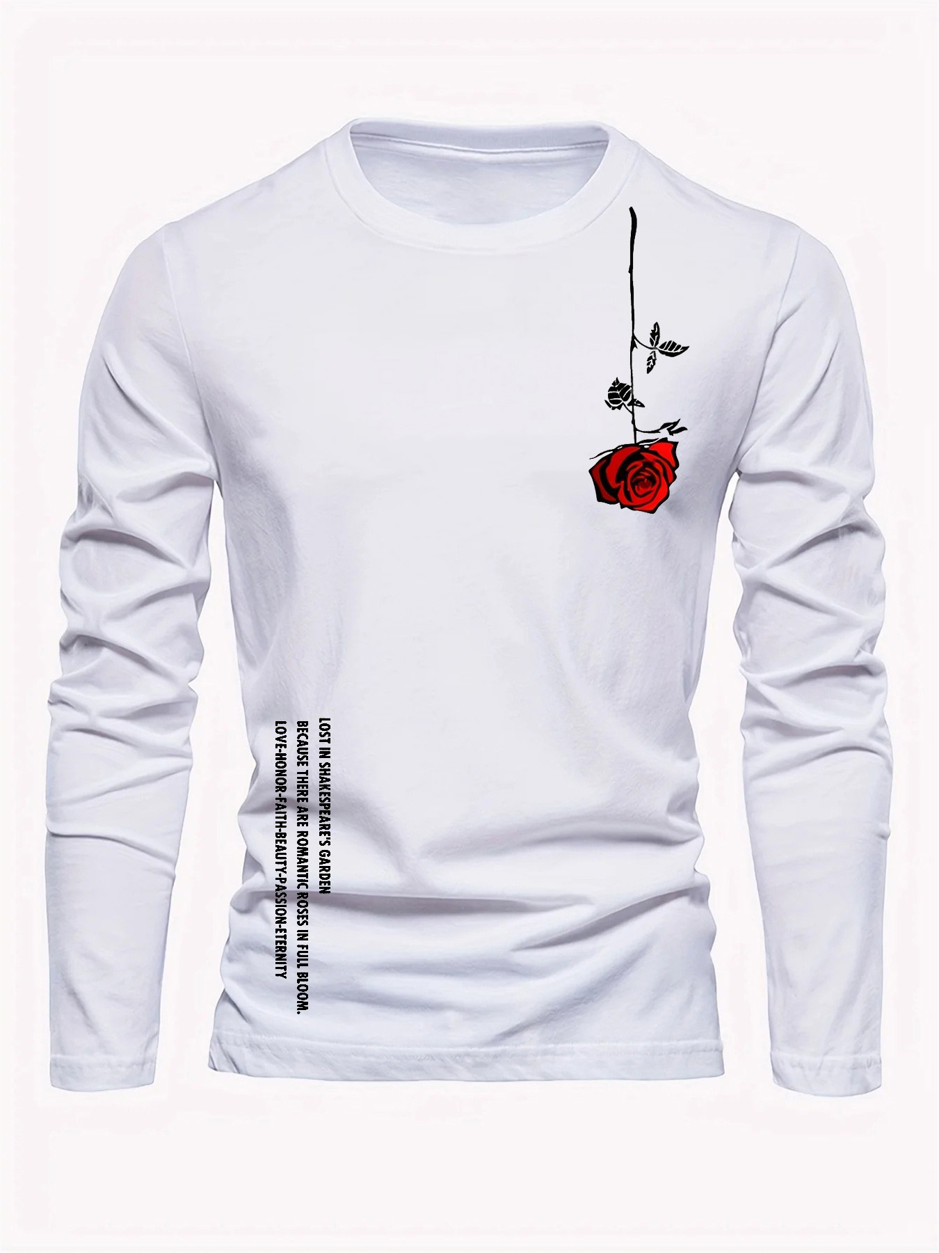 Men's 100% Pure Cotton Long Sl - Men'S Fashion T Shirts 评论和价格