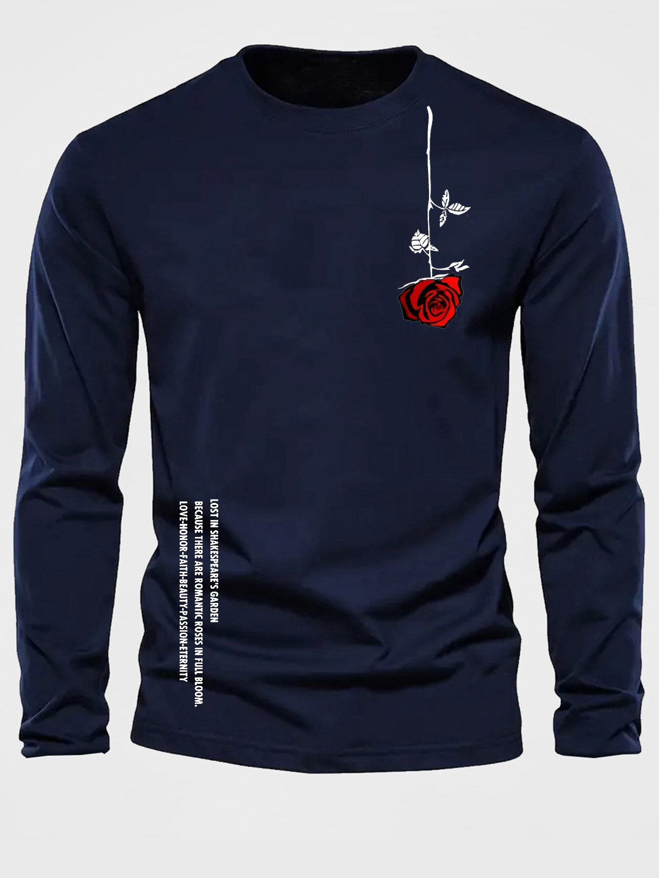 Men's 100% Pure Cotton Long Sl - Men'S Fashion T Shirts 评论和价格