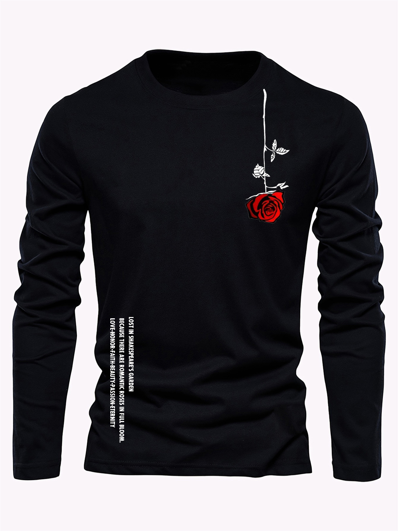 Men's 100% Pure Cotton Long Sl - Men'S Fashion T Shirts 评论和价格