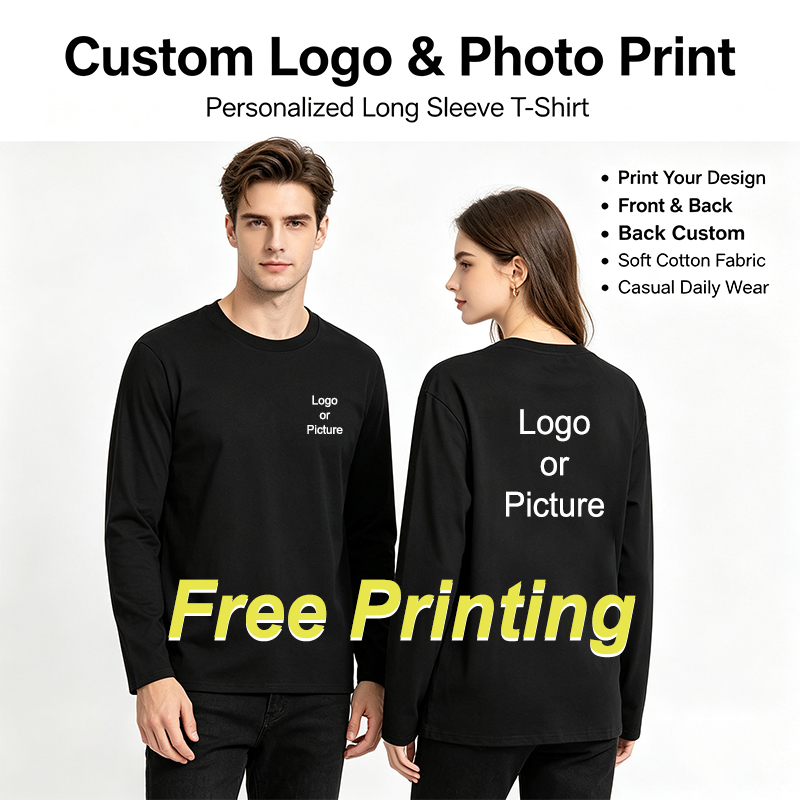Customized Cotton Long Sleeve  - Men'S Fashion T Shirts 评论和价格